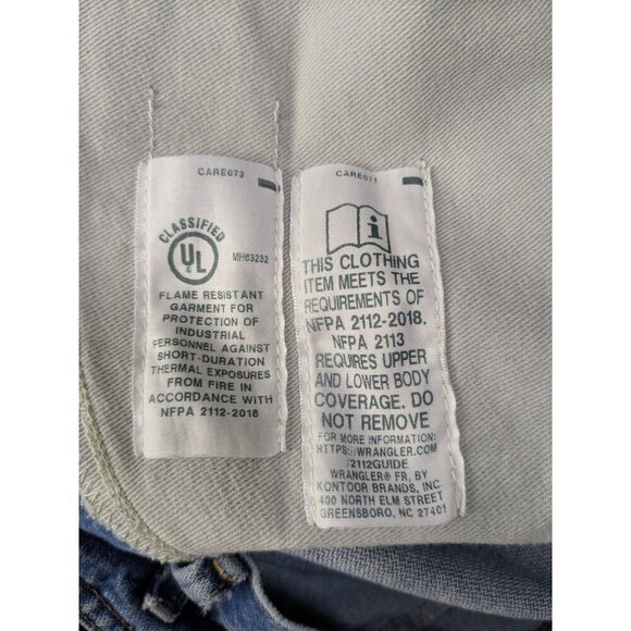 Wrangler 31 Relaxed Fit FR Jeans Mens 38x32 (Fits 34.5x30) 10FR31MWZ Blue - Picture 6 of 16